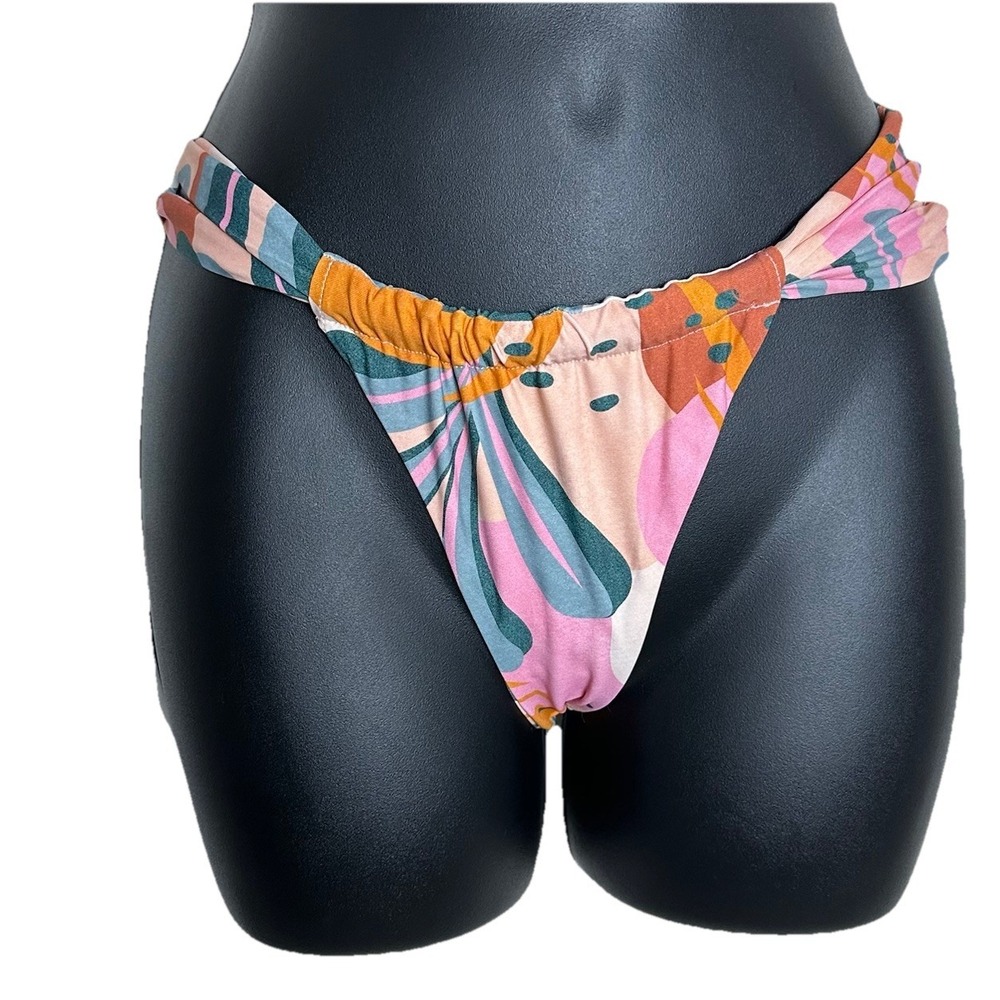 Stone Fox Swim Revolve Women's Size Small Bijou Floral Print Bikini Bottom NWOT